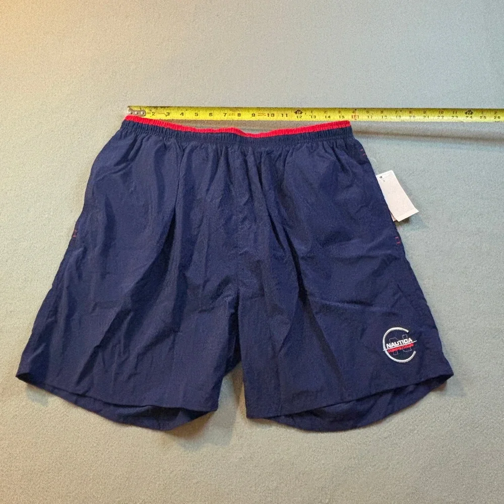 VTG Nautica Competition Swim Trunks Mens XL Midnight Blue Nylon Y2K T84129